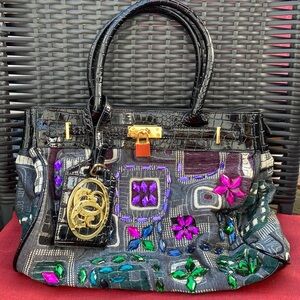 Vintage Sharif Embellished Shoulder Bag